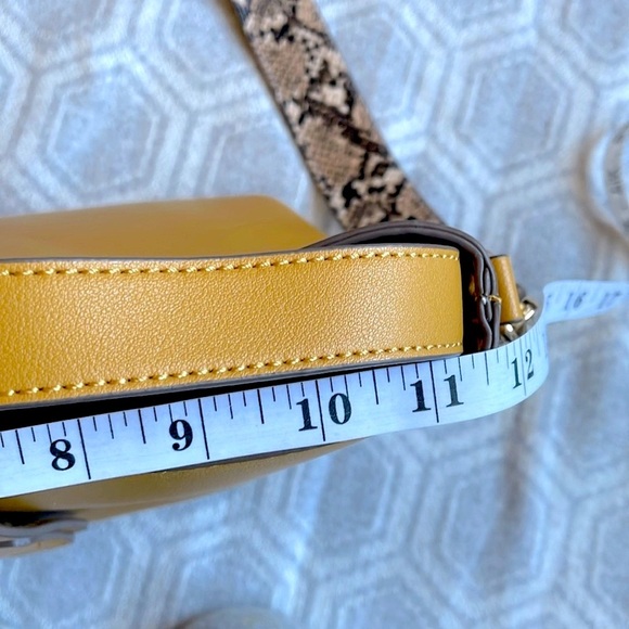 Mersi Bucket Bag Purse Faux Leather Gold Women’s - Picture 10 of 14